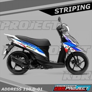 SUZUKI ADDRESS 110 striping sticker ADDRESS motorcycle motorcycleSUZUKI sticker variation Racing D-0
