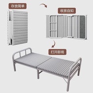 Foldable Bed Single Metal Bed Frame Single Folding Bed S Delivery To SG ingle Household Simple Bed Nap Camp Bed Dormitory Iron Bed 单人床