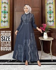 ( S M L XL XXL ) Terbaru Gamis twill rayon pelangi gamis twill tidye gamis twil rayon super abstrak 