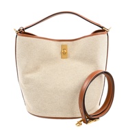 【二手】 CELINE 16吋帆布水桶包，米色