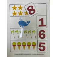 Montessori Early Learning Learn Numbers 1 to 10 Number Toy Alphabet Counting Toy Matematik Awal Pras