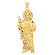 ▣☌✹RELIGIOUS PENDANT, St Benedict Necklace, Sto Nino Hubad, Stainless Steel, Gold Necklace for Men