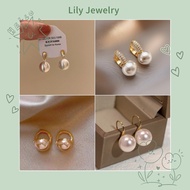Simple Water Drop Imitation Pearl Earrings Female Fashionable All-Match Non-Fade