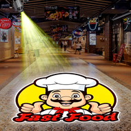 Custom Led HD Gobo Logo Image Projector Waterproof Rotating Advertising Projection Light For Floor