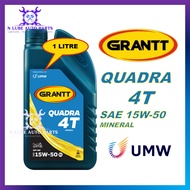 GRANTT QUADRA RACING 4T SAE 15W-50 (1.0L) PREMIUM MINERAL OIL / MOTORCYCLE ENGINE OIL / UMW ENGINE OIL