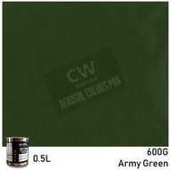 Army Green CW Aikka DIY Spray Gun 2K Paint & Aerosol Bottle Spray Kit 0.5Liter - 1Liter Hijau Army G