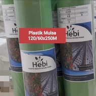 plastik mulsa 1 roll 250 meter  mulsa plastikplastik tanamanplastik gulungplastik hitam mulsa plastik 120cm  plastik mulsa 120cm
