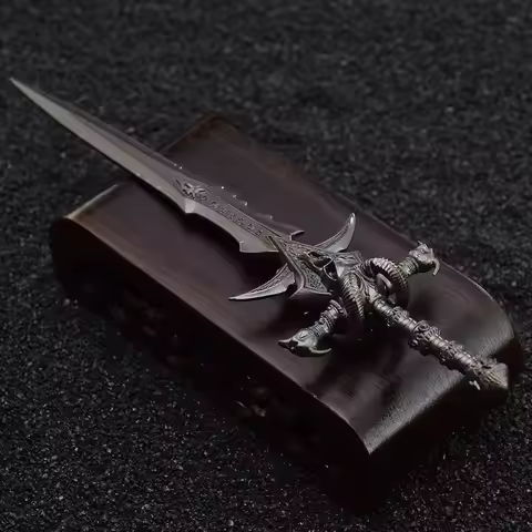 14cm World of Warcraft Weapon Frostmourne Sword Gun Color Alloy Sword Game Keychain Weapon Model Rep