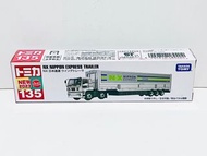 全新 未開封 日本版 Tomica 紅白盒 No. 135 五十鈴 ISUZU GIGA NX Nippon Express Wing Trailer 日本通運 運輸車