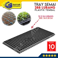 [Paket 10 Biji] Tray Semai 288 Lubang Bibit Benih Hidroponik Tebal Trai  Traypot Pot Cabai Cabe