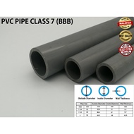 32MM 40MM 50MM | 1 FEET CLASS 7 (SIRIM) ORIGINAL BINA BBB PVC PIPE  | PAIP AIR PVC | KELABU | GREY |