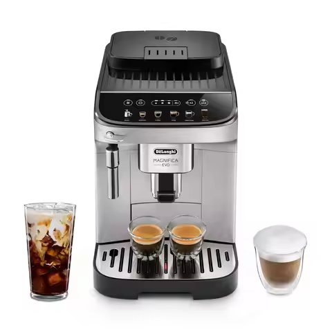 Magnifica Evo Espresso Machine, Manual Milk Frother, Silver, Customized