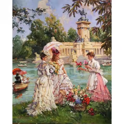 Full Square/Round Drill 5D DIY Diamond Painting "Oil Painting Beaut" 3D Embroidery Cross Stitch 5D H