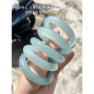 Beautiful light green quartz ring, size from 50 - 58mm