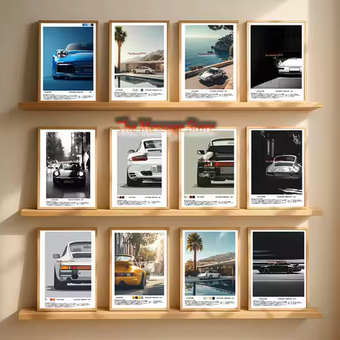 Old Classic Car Magazine Car Luxury Vintage Made in German Dreaming Cars Inspired Poster Canvas Pain