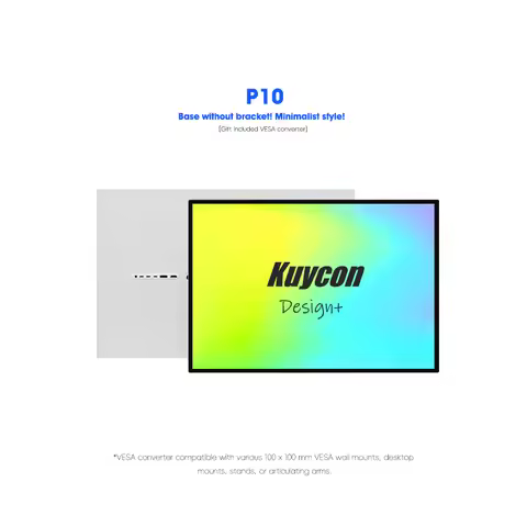 Kuycon P10 28.2 Inch 4k PC Monitor Office Aluminum Alloy CNC Process 163PPI Pixels Led Monitor Panel