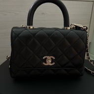 Chanel mini coco handle 黑色淡金色