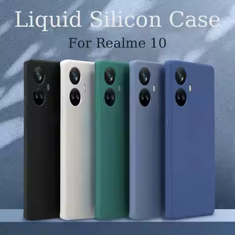 Liquid Silicon Case For Realme 10 5G 4G 9 Pro Plus 8I C55 C25Y C35 C21Y GT NEO 2 3 2T GT Master Expl