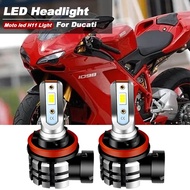 2PCS Lampu Depan LED Motosikal H11 H8 9600lm 6000k Canbus Untuk Ducati 1098 1198 848 899 EVO 1199 Pa