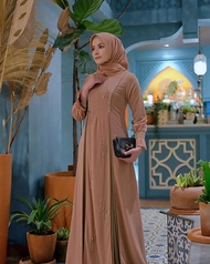 BISA COD Azalia Dress Wanita Kondangan Elegan Hijab Gamis Terbaru 2023 Kekinian Remaja Viral Tiktok
