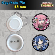 GANTUNGAN [Bocchi the rock] Keychain & pin size 58mm Nijika ijichi version Bocchi the rock character
