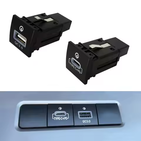 For VW Golf 6 Jetta 5 MK5 Scirocco 06-12 QC3.0 Type C PD USB Quick Car Charger Socket Nondestructive