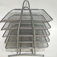 Data Rack Five-Layer Mesh Metal File Storage Tray Magazine Rack File Tray Bookshelf Iron Mesh I2ZU