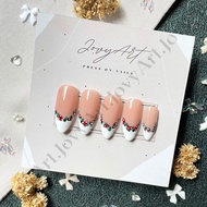 ️French Mistletoe - Press on nails | Custom Press on nails | False Nails | Custom false nails | Chri