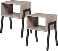 HOOBRO Nightstands Set of 2, Stackable End Table, Side Table, Bedside Tables with Open Storage Shelf