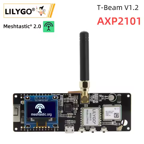 LILYGO® TTGO Meshtastic T-Beam V1.2 ESP32 LoRa Development Board 433MHz 868MHz 915MHz 923MHz WiFi BL