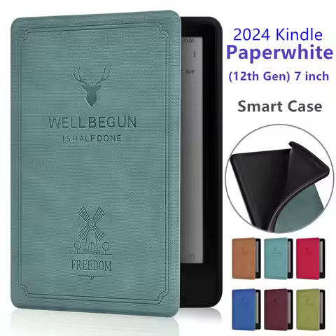 Business Case For Amazon Kindle Paperwhite 2024(12th Gen) 7inch SA568B Smat Silicone Back Cover for 