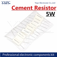 10pcs 5W 5% Cement Resistor 0.1 ~100K Power Resistance 0.1R 0.5R 1R 10R 100R 0.22 0.33 0.5 1 2 5 8 1