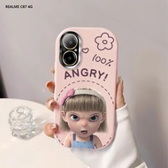 Softcase For Realme C67 C65 C63 C61 C55 C53 C51 C35 C21Y C25Y Angry Girl Back Cover Case Soft Origin