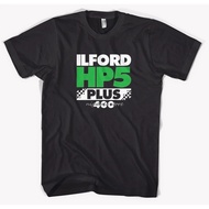 New ILFORD HP5 PLUS Logo Film Men's V-Neck Short-Sleeved T-Shirt