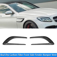 For Benz C-Class W205 C43 C63 AMG Coupe 2015-2019 Real Dry Carbon Fiber Front Side Fender Bumper Ven