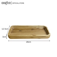 Khay gỗ tre hình Elip Decor/Ăn sáng dành cho nhà hàng/khách sạn (17x35x1.5) | ongtre® (Vietnam)