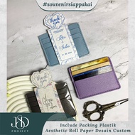 PREMIUM SOUVENIR CARD HOLDER 4 SLOT PRADA miniso INCLUDES PACKING AESTHETIC ROLL PAPER C2 4 SLOT