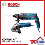 Bosch Combo Kit (GBH 2-24RE + GWS 750-100) Value for Money with Rotary Hammer and Angle Grinder