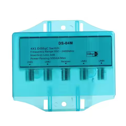 950-2400MH TV Waterproof DS-04M Satellite 4x1 DiSEqC Switch Antenna FTA Dish Flat LNB Multiswitch Fo