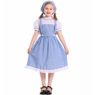 New  ✨ Hildrens Dorothy From The Wizard of Oz Costume Halloween Cosplay Lolita Maid Pastoral Charact