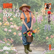 WOMEN HOLDING FLOWERS TOP-47 STREET WEAR Orange Ceramic Embryo - 1:64 scale decorated with 1/64 STRE