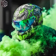 USA ILM Motorcycle Helmet ECE DOT Certification Full Face Color lens off road Racing helmet Cascos p