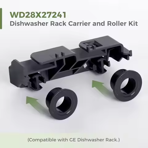 2Pack WD28X27241 Dishwasher Wheels Lower Rack Carrier and Roller Kit Fit for GE Dishwasher WD12X1043