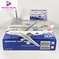 HX 1: 400 China Airlines B747-400 B-18203 B-18210 Alloy Aircraft Model