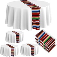 3 Pack Round Tablecloth 84 Inch Waterproof Stain Resistant Polyester Table Cloth Disposable Table Co