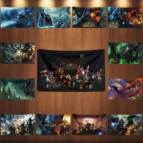 2×3ft 3×5ft Worlds of Warcrafts Wow Flag Polyester Digital Printed Game Tapestry Curtain For Decor d
