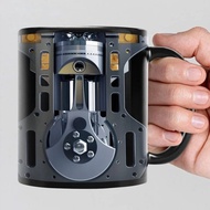 Mechanic Engine Coffee Mug - Engine Piston Black Coffee Mug 11oz 15oz