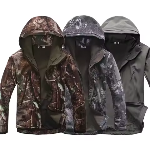 Lurker Soft Shell Camouflage Jacket Men Waterproof Tactical Jackets Winter Warm Windproof Outdoor Hi