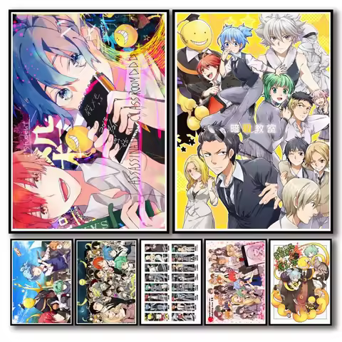 Assassination Classroom Anime Poster Abstract Art Wall Decor for Cafe Bar Unique Designs