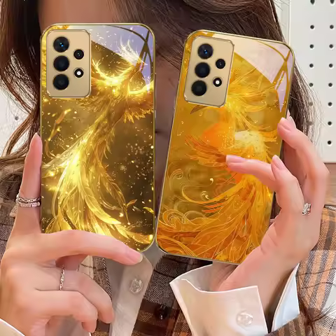 The golden red phoenix For Samsung A 01 52S A04 A05S A10 A12 13 22 23 24 36 42 M02 Note 10 20Ultra 8
